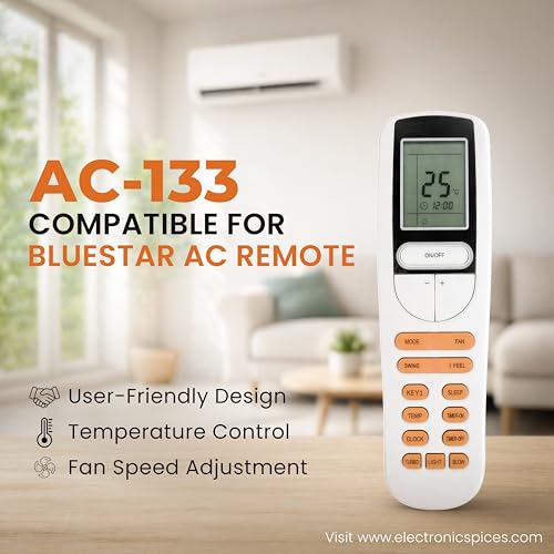 Image of Electronic Spices AC Remote | Compatible with Bluestar AC (Model AC-133) with AAA Batteries