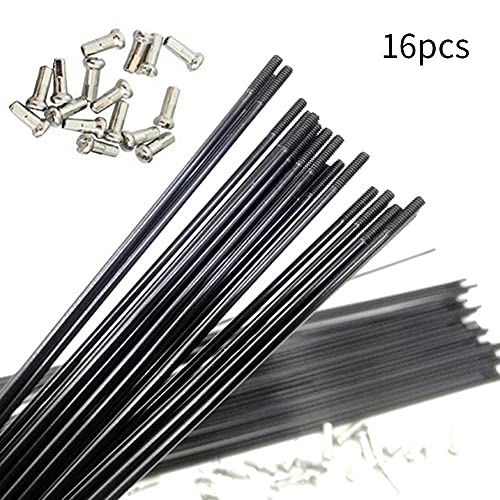 Rayons de vélo de montagne VTT 16 pièces acier 253 mm avec capuchons