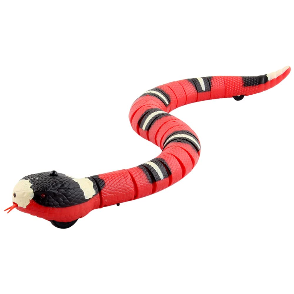 Funthy Infrared Induction Snake Toy for Kids Pets, USB Realistic Simulation Smart Sensing Snake Toy, Electric Cat Interactive Toys, Prank Toys for Halloween Tricky Creepy