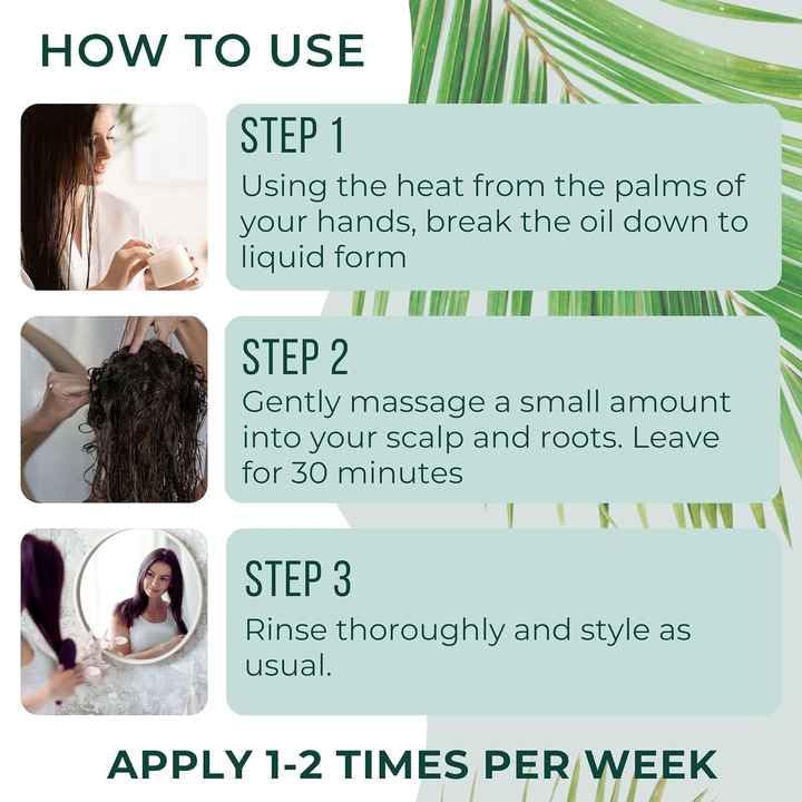 Miniatura 5 de Aceite para el cabello Batana 100% orgánico Nutre el cuero cabelludo acondicionador profundo prensado en frío y orgánico cultivado en Honduras