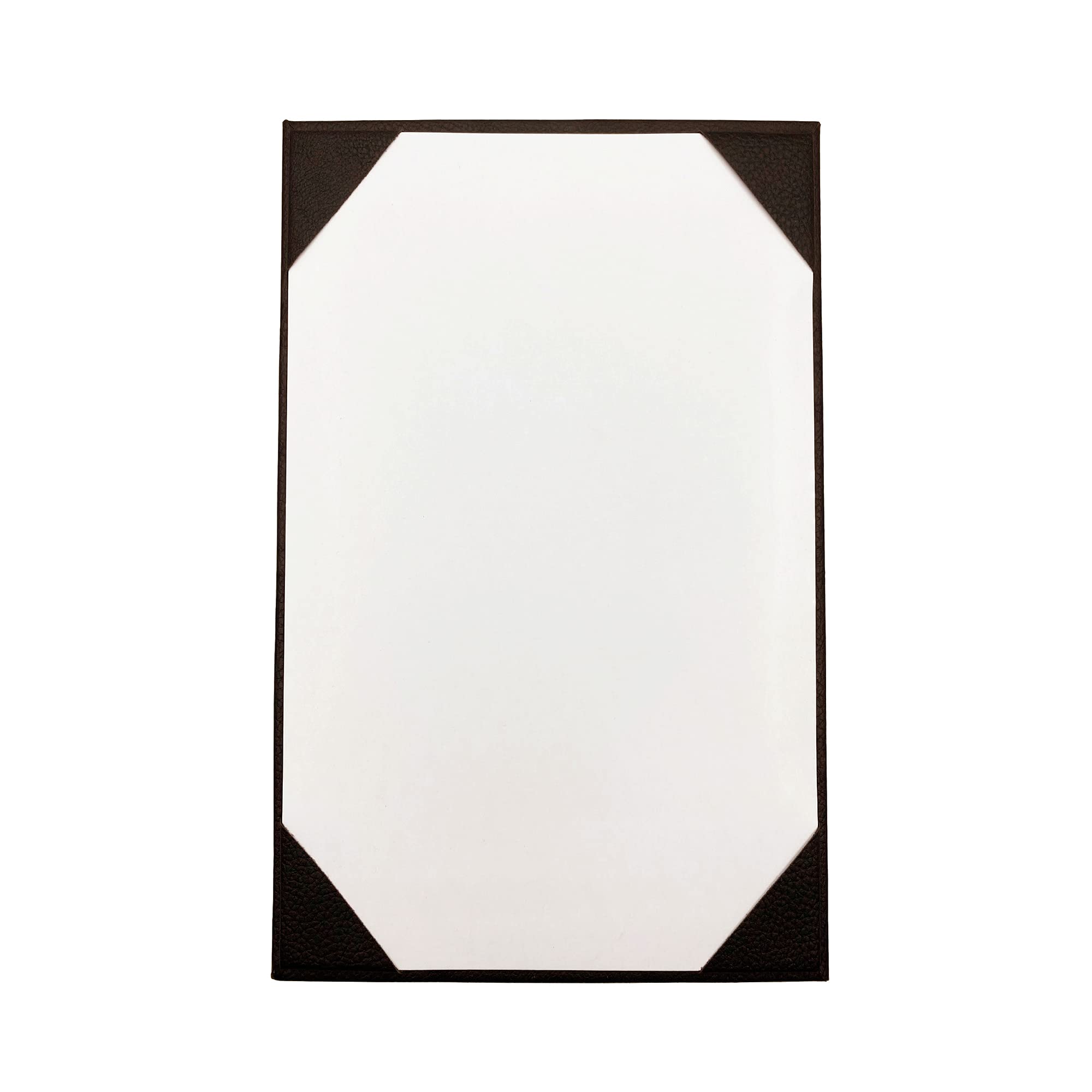 Menu Holders Made of Premium Faux Leather - Single Panel (10-Pack) Menu Covers Single Page (Brown, 8.5" x 14")