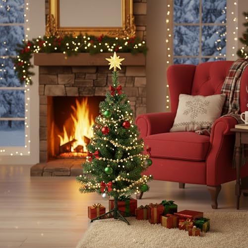 Image of CraftVatika Christmas Tree 3 Feet for Xmas Party Decoration, X Mas Tree for Home Office Table Decor, Christmas Party Items, Merry Christmas Tree with Stand for Xmas