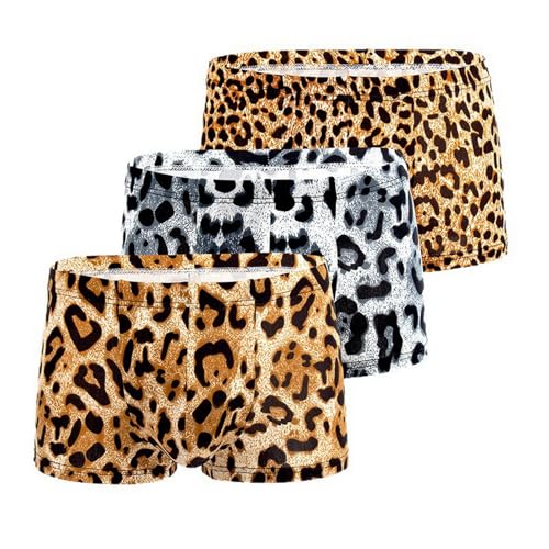 Men's Panties Leopard Comfortable Breathable Boxers Underwear Briefs4