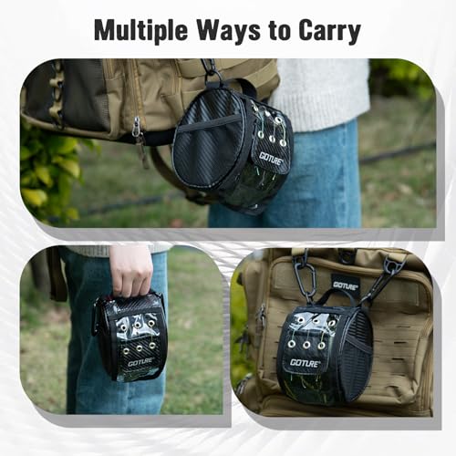 Goture 3 Spools Fishing Line Management Bag, Tangle-Free Fishing Line/Leader Spool Dispenser & Storage Tackle Bags, Clear View Window, Water-Resistant Surface, Removable Divider(No Braided Line) by Goture - Image 8