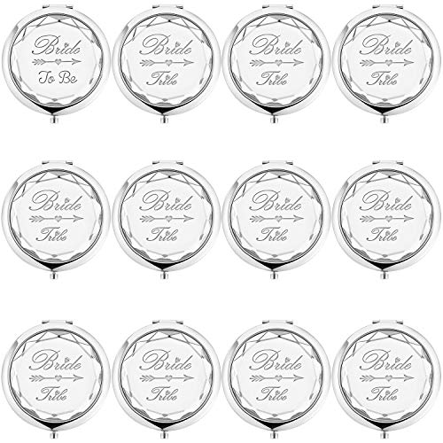 Deutrnew Pack Of 12 Compact Pocket Makeup Mirrors Set Include 1 Bride To Be Mirror And 11 Bride Tribe Mirrors For Bridal Shower Hen Party Bridesmaid Proposal Gifts Perfect Bachelorette Party Gift. #TOP3