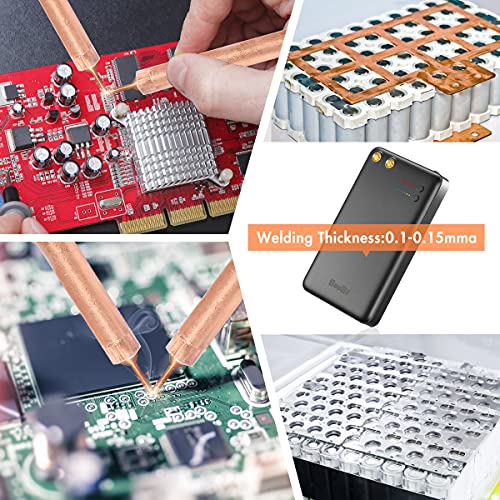 Battery Spot Welder, Seesii 6 Gear Adjustable Portable Spot Welder, 5000Ma-H Mini Spot Welding Equipment With 5M Sheets & 4X4 Holders For 0.1/0.15Mm Nickel Strip Welding & Making Diy Battery Packs #TOP6