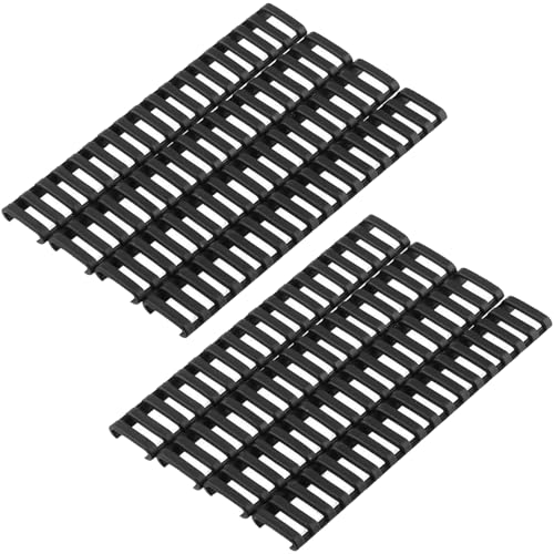 Picatinny Polymer Rail Light Pressure Switch Cable Clips 8Pack (Black)