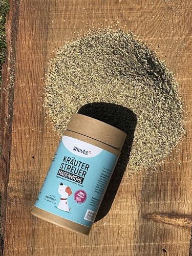 snuuts Kräuterstreuer Magenwohl 125g, empfindlicher Magen, Kamille, Melisse, Fenchel, Topping für das Wohl vom Hund, Natürlich ohne Zusätze