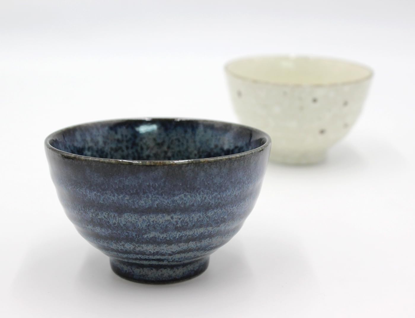 Traditionelle japanische Teeschale, handgefertigt, Grüntee, Chawan, Trinktee, Geschirr, Keramik, Set mit 5 Stück (Kura Dashi)