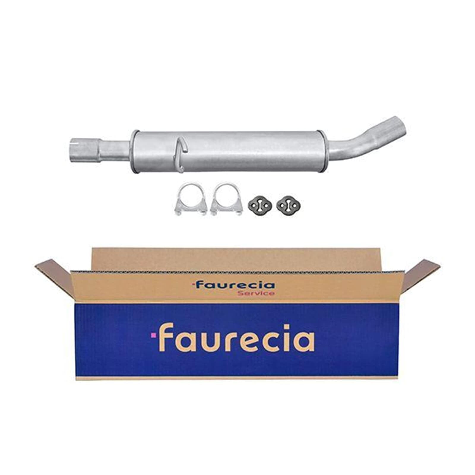 HELLA 8LB 366 021-761 Tłumik przedni - Easy2Fit® Kit - z przodu - jednoczęściowy - Komplet z elementami do montażu - dla m. in. MERCEDES-BENZ A-CLASS (W169)