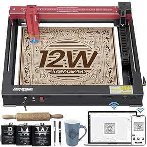 Atomstack A6 Pro Lasergraveermachine, geen installatie nodig, 6000 mW uitgangsvermogen, lasersnijmachine, laserklasse 4, ultrafijne lasersnijmachine voor beginners