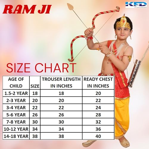 Image of Kaku Fancy Dresses Ram Costume for Kids Infant Baby Ram Dress for Boys with Accessories