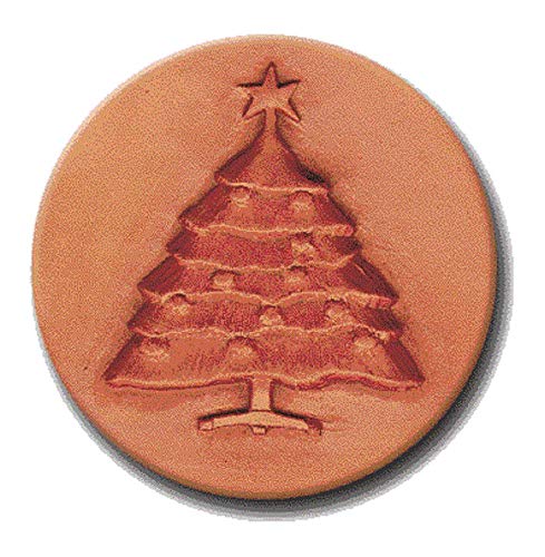 RYCRAFT 2 inch Round Cookie Stamp with Handle & Recipe Booklet-CHRISTMAS TREE RYCRAFT 2 inch Round Cookie Stamp with Handle & Recipe Booklet-CHRISTMAS TREE