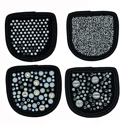 Hauke Schmidt Reithandschuh Patches für Reithandschuhe 'A Touch of Magic Tack' individuell kombinierbar Swarovski® Steine Verschiedene Varianten, Patches Magic Tack:Patch Fabrics schwarz Cover