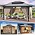 HOTEEL 10x12 Hardtop Gazebo Hot Tub Gazebo with Flame-Retardant Curtain Netting, Heavy Duty Pavilion with Galvanized Steel Double Roof, Aluminum Frame Outdoor Canopy for Patio and Party (Upgraded 3.0)
