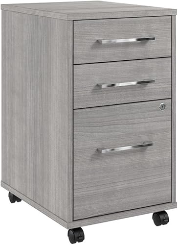 Bush Business Furniture Hustle - Archivador rodante de 3 cajones, almacenamiento móvil de documentos para el hogar y la oficina profesional, 16 W,