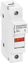 Heschen Base portafusibile cilindrico RT18-32(X) 32A AC690V 1 polo DIN montaggio su guida per RT18 RO15 fusibile 10 x 38 mm CE elencato