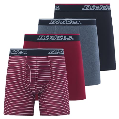 Dickies Mens Underwear 4 Pack Microfiber boxer briefs for men