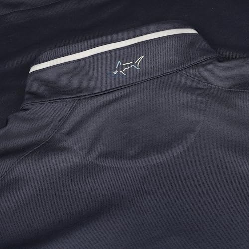 Greg Norman Men's Leaderboard 1/4 Zip Stretch Golf Pullover Navy M4