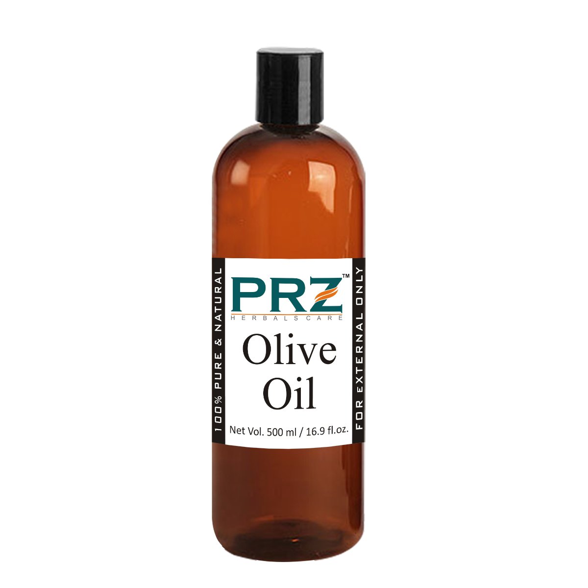 PRZ Extra Virgin Olive Cold Pressed Carrier Oil - Pure Natural Therapeutic Grade Oil for Aromatherapy Body Massage, Skin Care & Hair Care, 500 ml