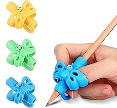 AIMERS Pencil Gripper for Kids Handwriting Pencil Holder Posture Correction Training Writing for Kids Toddler Preschoolers Students Children Special Needs (Pack of 3)
