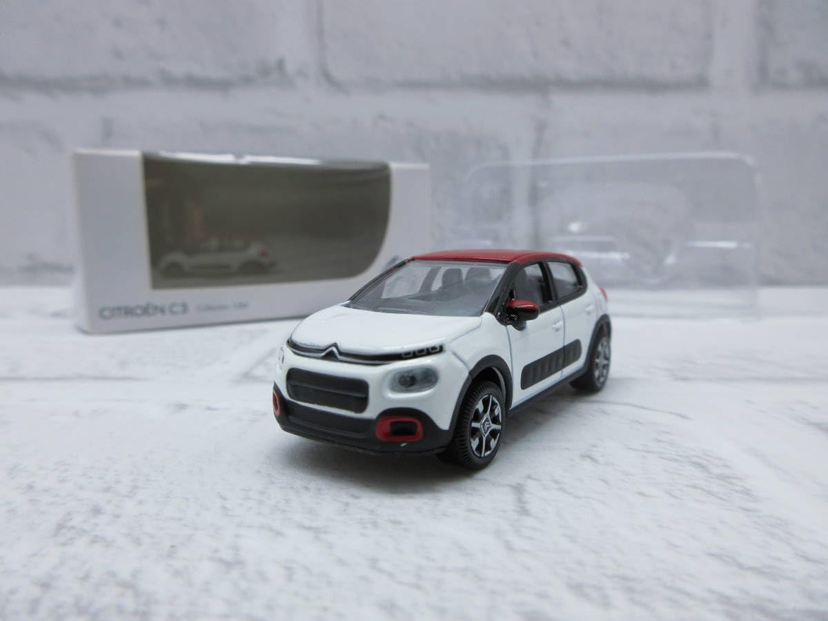 Amazon | 1/64 ミニカー シトロエン CITROEN C3 2016 ホワイト×レッド 