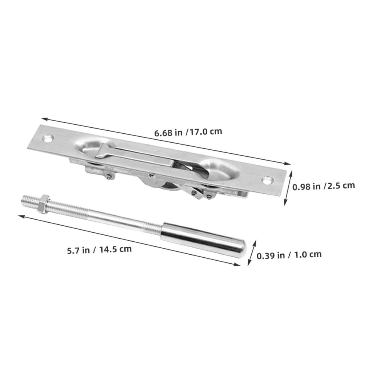 Uonlytech Bulloni Serratura Porta in Acciaio Inossidabile 2 Set per Porte Doppie in Legno Composito Sicurezza e Precisione per Case e Negozi