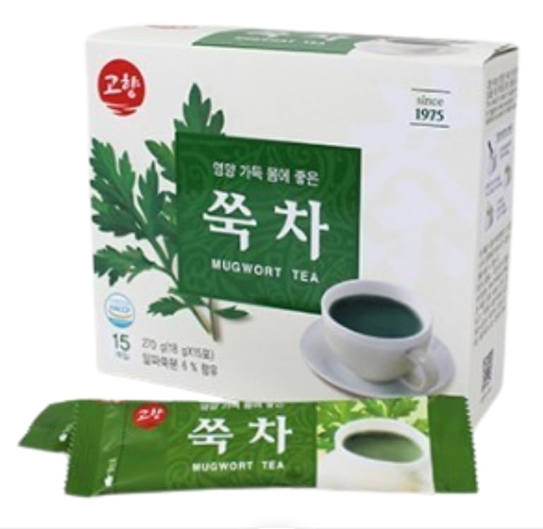 Té de artemisa coreano Té de hierbas tradicional con hojas secas de artemisa  Infusión de bienestar orgánica sin cafeína