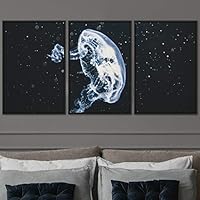 3 Piece Framed Canvas Wall Art Colorful Jellyfish Marine Life Canvas Prints Home Artwork Decoration for Living Room,Bedroom - 16