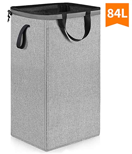 Large Laundry Hamper with Removable Liner (84L), 24.5 inch Tall Dorm Laundry Hamper