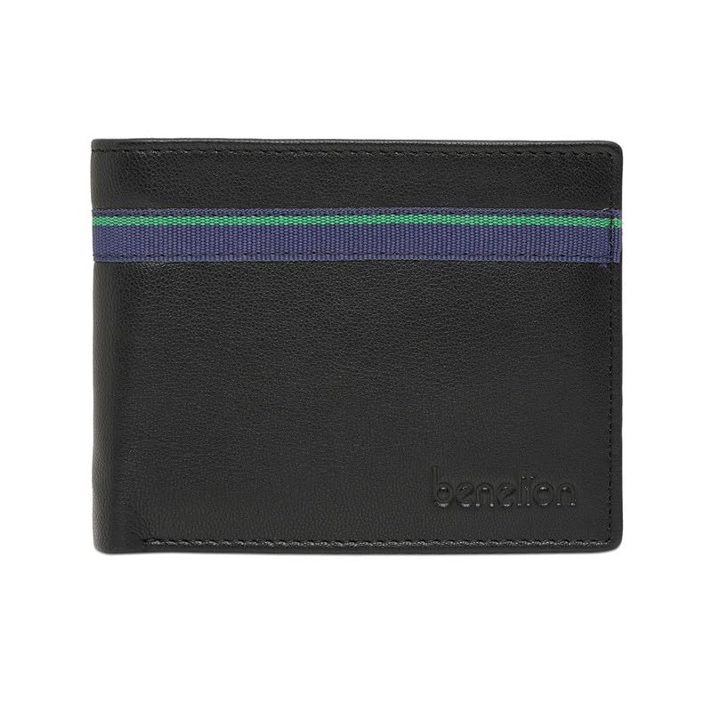 united colors of benetton Men's Genuine Leather Global Coin Wallet Cottbus - Black | Slim Bifold with Secure Coin Pouch, 2 Compartments 4 Card Slots | Stylish Purse of Gents-picture-27