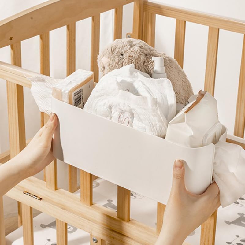 Miniatura 5 de Toyvian Caja organizadora de pañales para colgar pañales, contenedor de almacenamiento de pañales, organizadores de guardería para cambiador, cuna