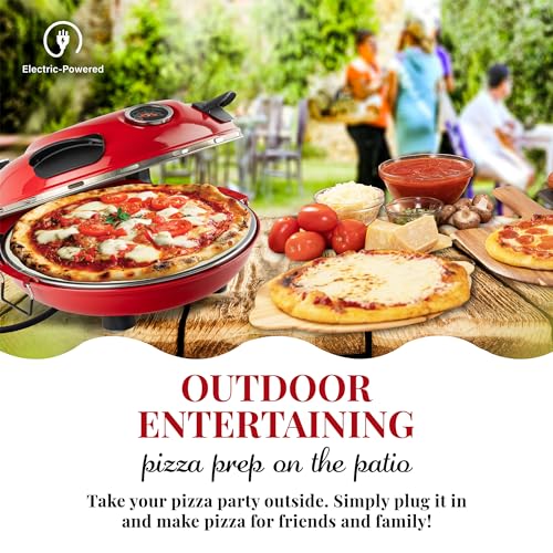 Granitestone 2365 Piezano Crispy Crust Pizza Oven By Granitestone – Electric Pizza Oven Indoor Portable, 12 Inch Indoor Pizza Oven Countertop thumb #4