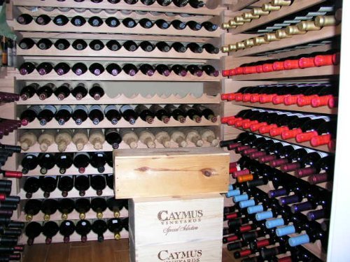 Wine Rack Wood -48 Bottles Modular Hardwood Wine Racks (6 bottles x 8 shelves = 48 Bottles)