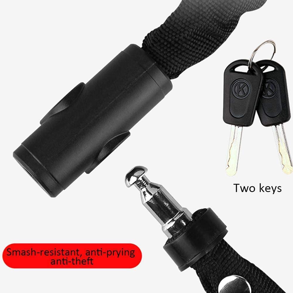 Proteggi la Tua Corsa con Questo Lucchetto a Catena antifurto per Bici: Un Lucchetto per Bici affidabile e Resistente per la Massima Sicurezza.Perfetto per Biciclette, motociclette, Porte e