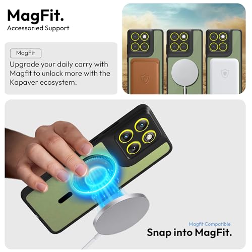 Image of KAPAVER Essential Back Cover Case Compatible with Moto Edge 70 - Magnetic Black (PC+TPU) (Moto Edge 70 - Magnetic Black)