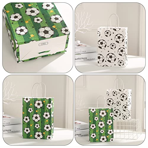 Amosfun 24 Pieces Soccer football bag football candy bags soccer treat bags Paper Bags With