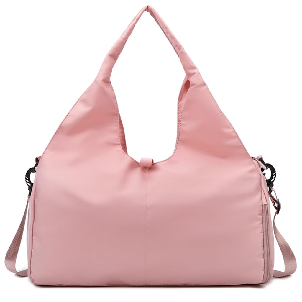 PALAYWomen Gym Bag Fitness Handbag Large Duffle Bag Oxford Cloth Waterproof Fitness with Shoes Compartment Yoga Mat Travel Duffle,Black