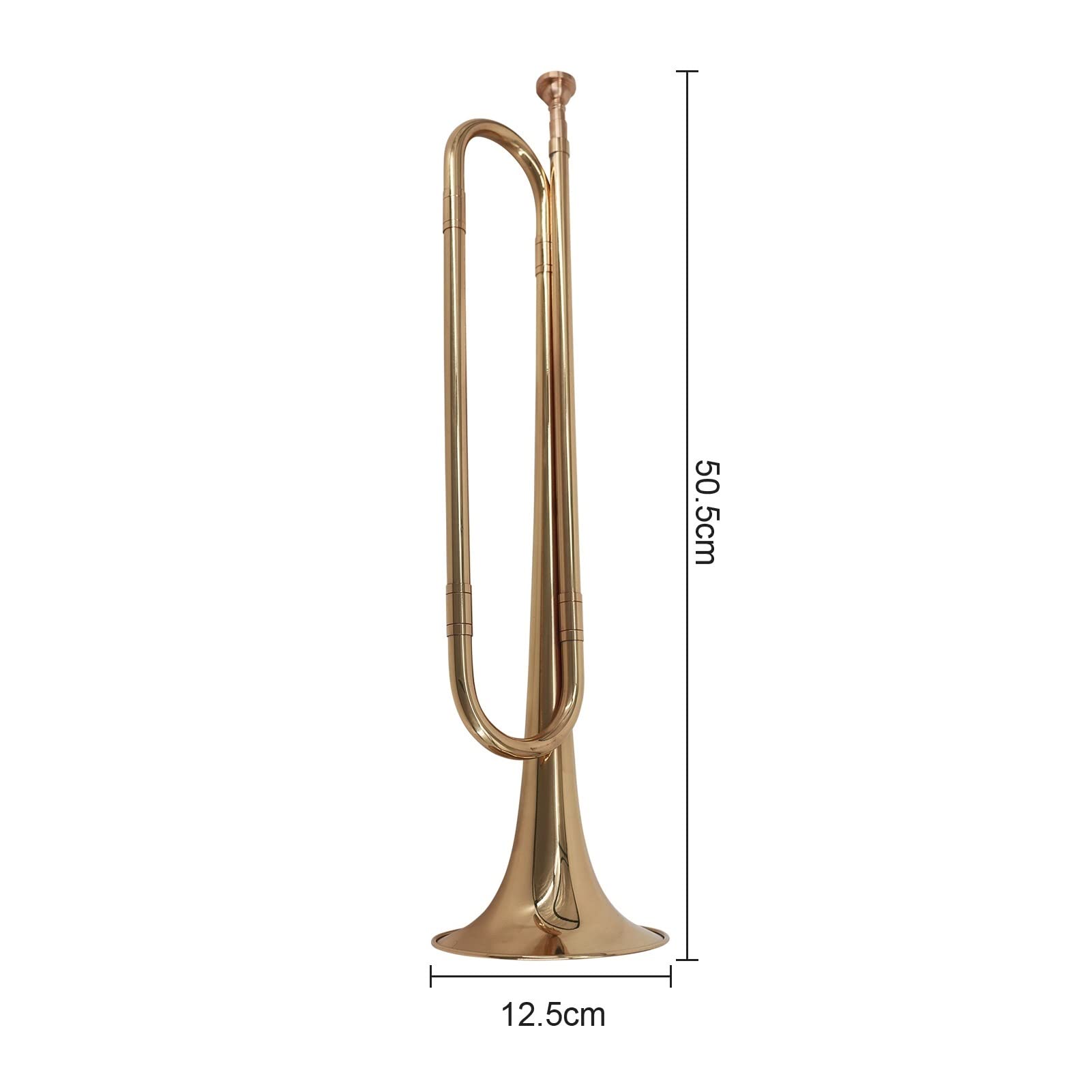 Złoto B Płaska Trąbka Wywoławcza/C Trąbka Instrumenty Mosiężne Z Ustnikiem Do Zespołu Szkolnego Bugle Call Trąbka (Color : B Flat)