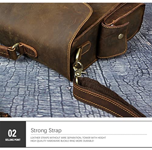 Sac messager en cuir véritable pour protéger votre ordinateur 13 pouces - 4