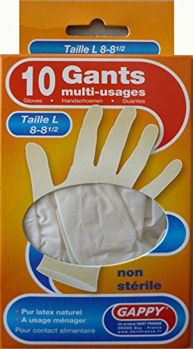 dart france Feine Latexhandschuhe, Gr. L, 10 Stück pro Packung, 3 Packungen
