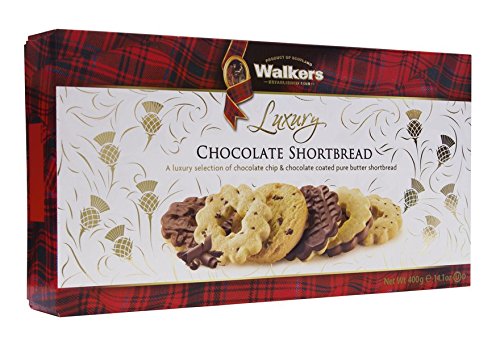 Walker's Shortbread Assorted Chocolate Shortbread Cookies, Luxury Pure Butter Shortbread Cookies, 14.1 Oz Box