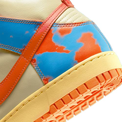 Nike Dunk Hi Retro Basketballschuhe f&uuml;r Herren, Creme Orange Blau, 39 EU