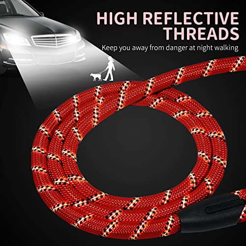 image for Hi Kiss Long Dog Leash for Training 20Ft-Reflective Nylon Rope with Sw