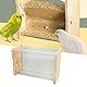Futterspender für Hühner, Automatisch, mit Großem Fassungsvermögen, Klarer Acryl-Küken-Vogelfutterkasten für Wellensittiche, Nymphensittiche, Wachteln (M)