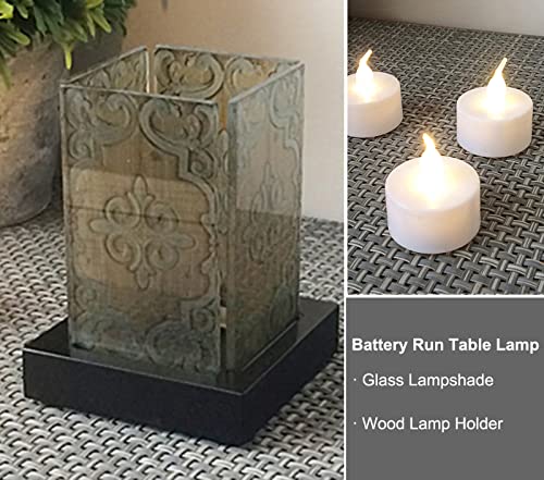 Lámpara de Mesa de Noche LED con Pantalla de Vidrio miniatura 2