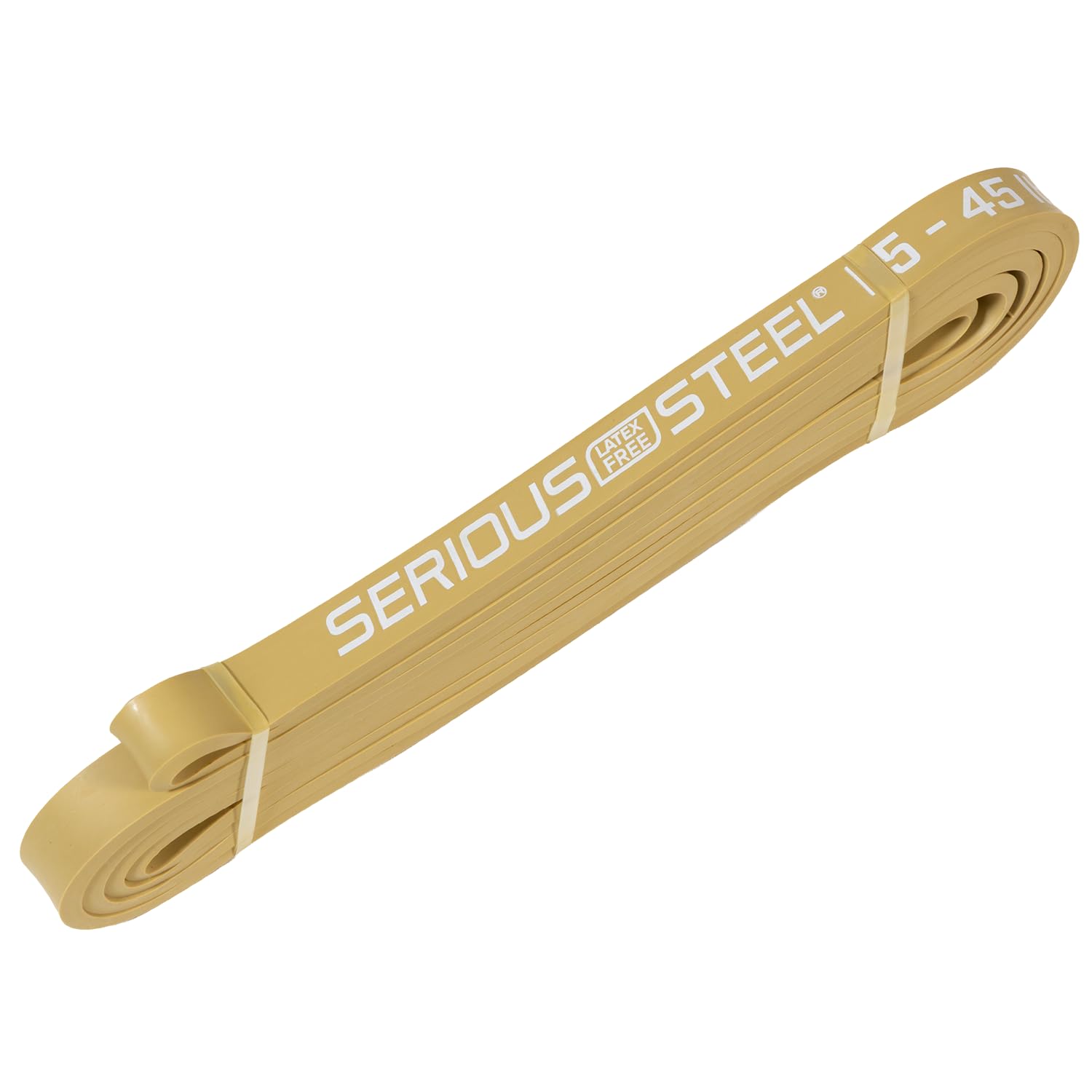 Serious Steel Fitness 41" Non-Latex/Latex Free Assisted Pull-Up Bands and Resistance Bands (#1 Khaki 5-45lbs)