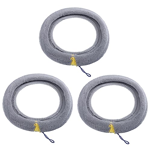 ORFOFE 3個携帯用便座カバー 防水 ソフトトイレマット 軽量 旅行 キャンプ 出産準備にも 伸縮性ゴムバンド付きで安定フィット 洗濯可能