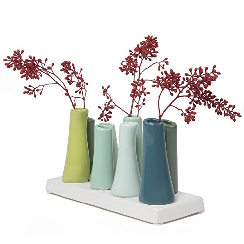 Chive Pooley 2 - 8-Tube Bud Vase, Chartreuse