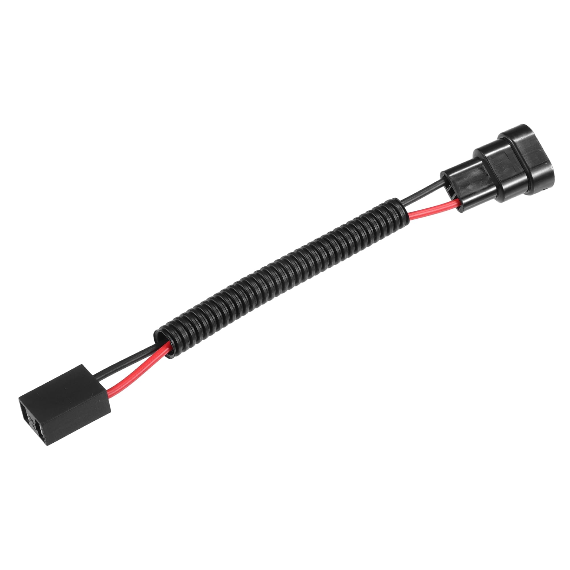 Motoforti Universal Car Headlights Light Bulb Modification Wiring, Exchange Connector Male Female Socket Adapter, H7 to 9006, Durable, Plastic, Black